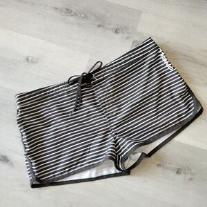 O Neill Women's Black and White Striped Board Shorts